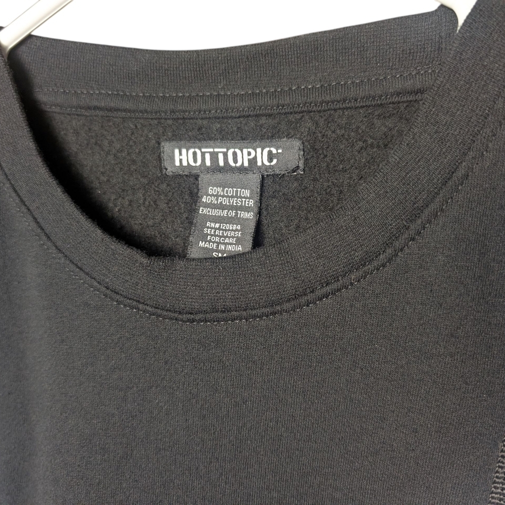 Hot Topic Dead Inside Black Graphic Long Sleeve Sweater Top Straps Men's Small - Picture 5 of 7